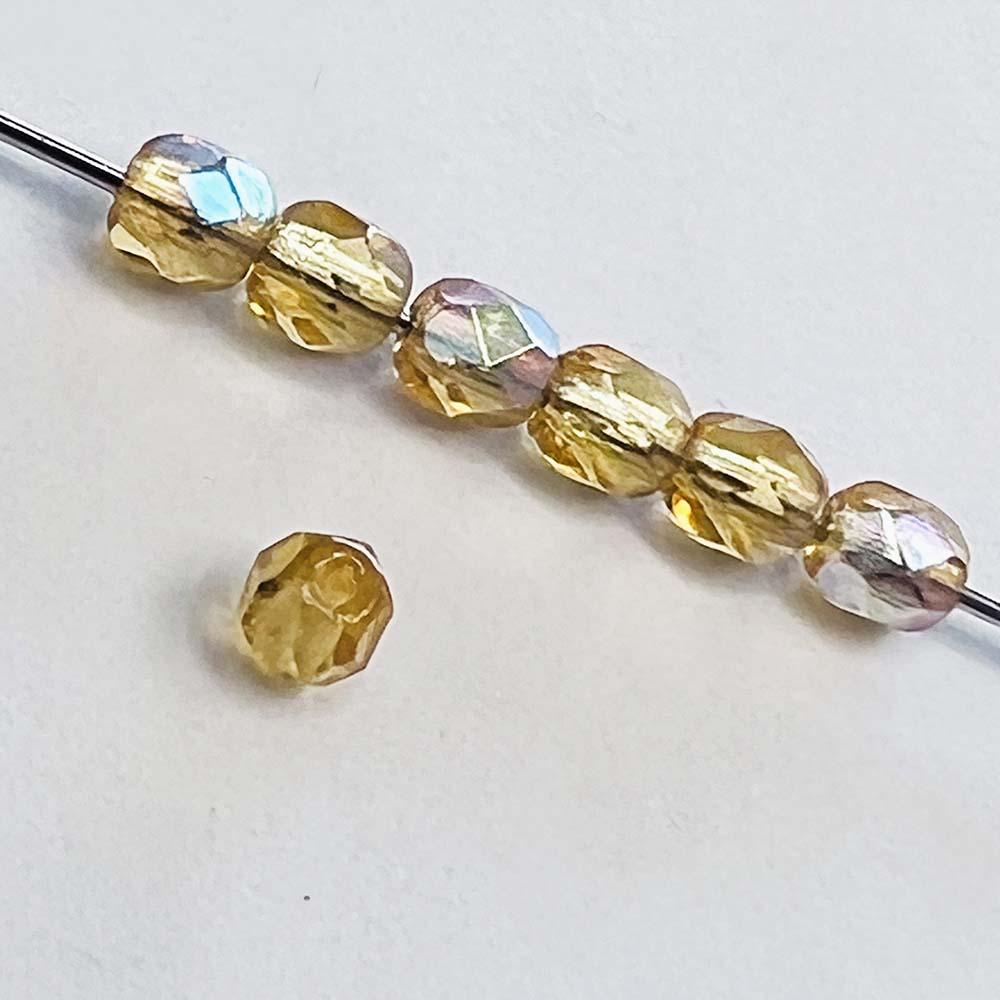 3MM Topaz AB Fire Polish Ball