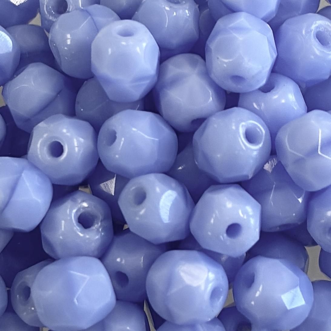 5MM Blue Satin Fire Polish Ball