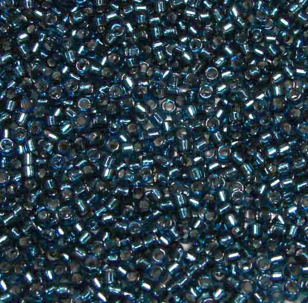608 E Silver Lined Blue Zircon 11/0 Miyuki Delica
