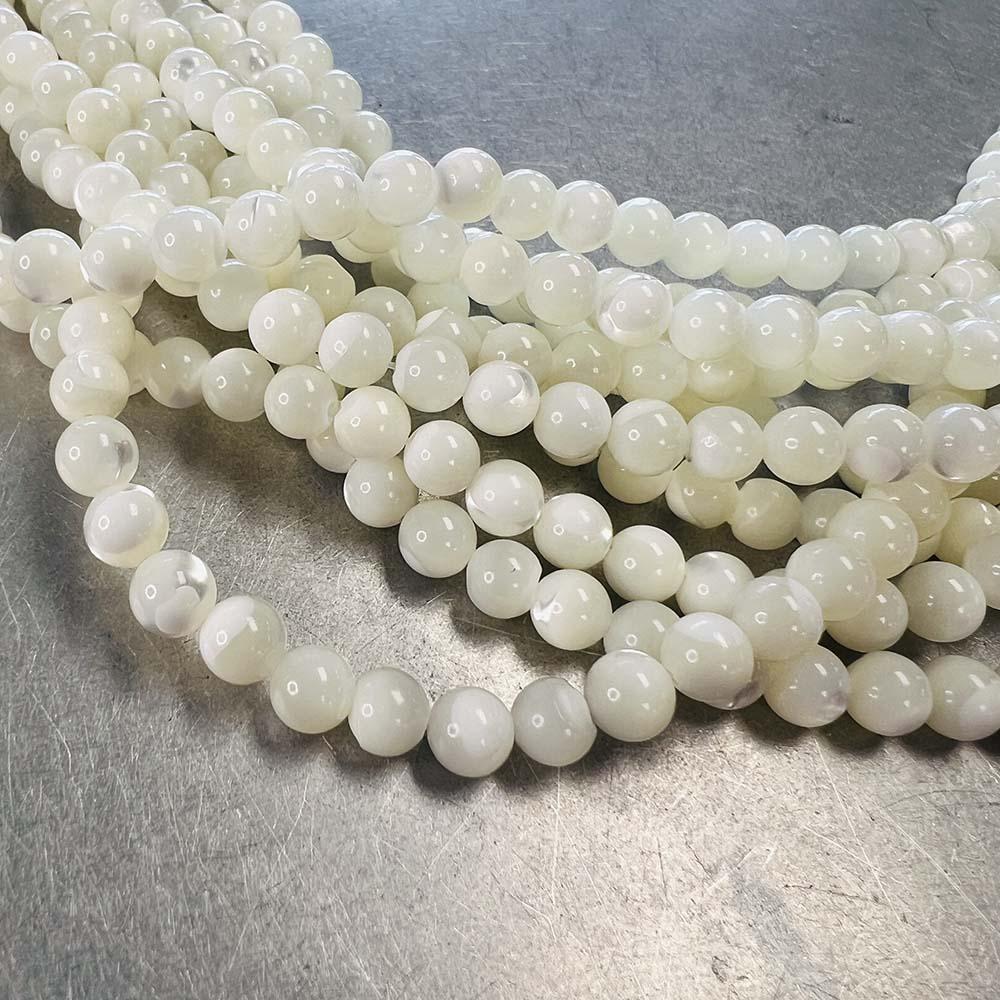 6MM Ball White Mother of Pearl