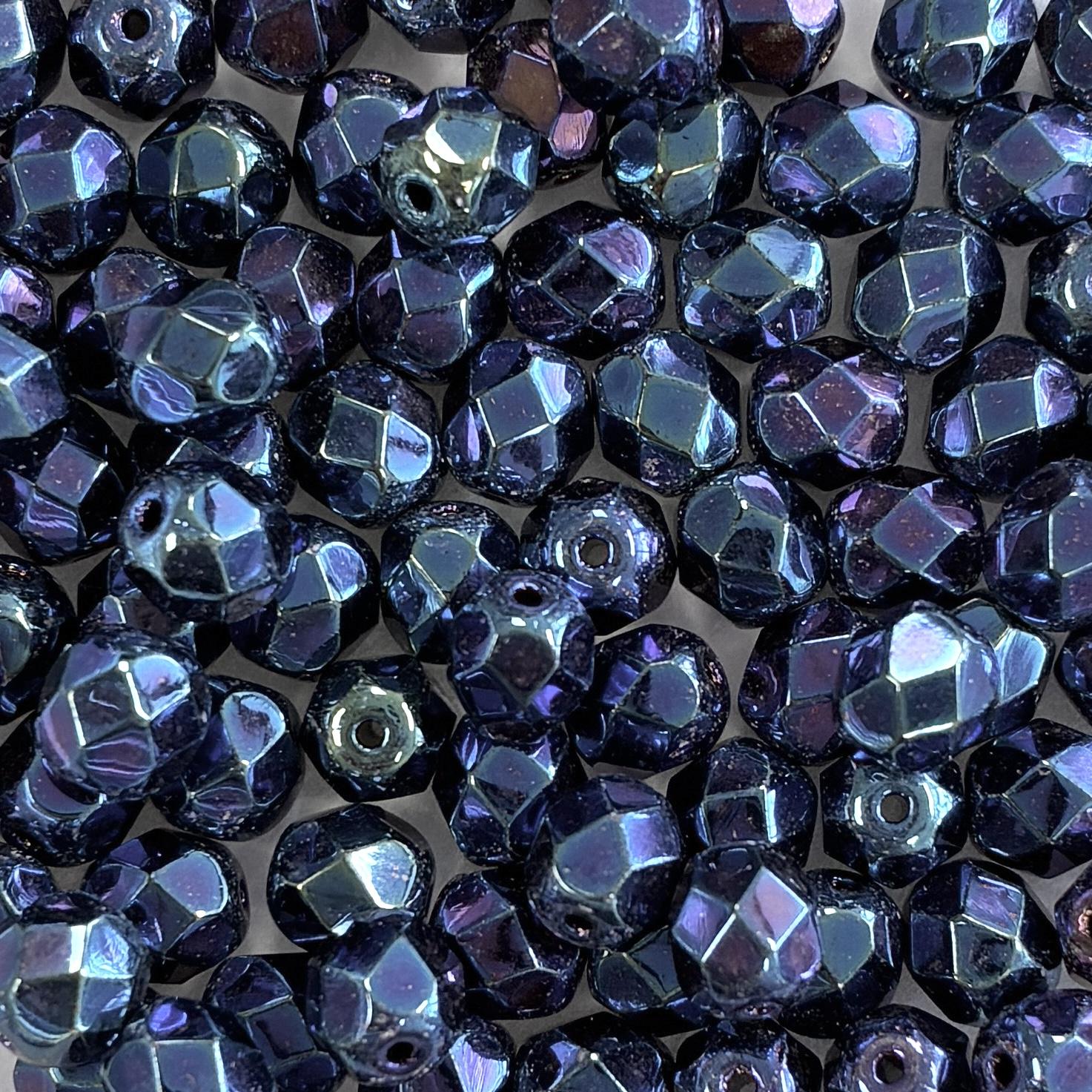 6MM Blue Iris Fire Polish Ball