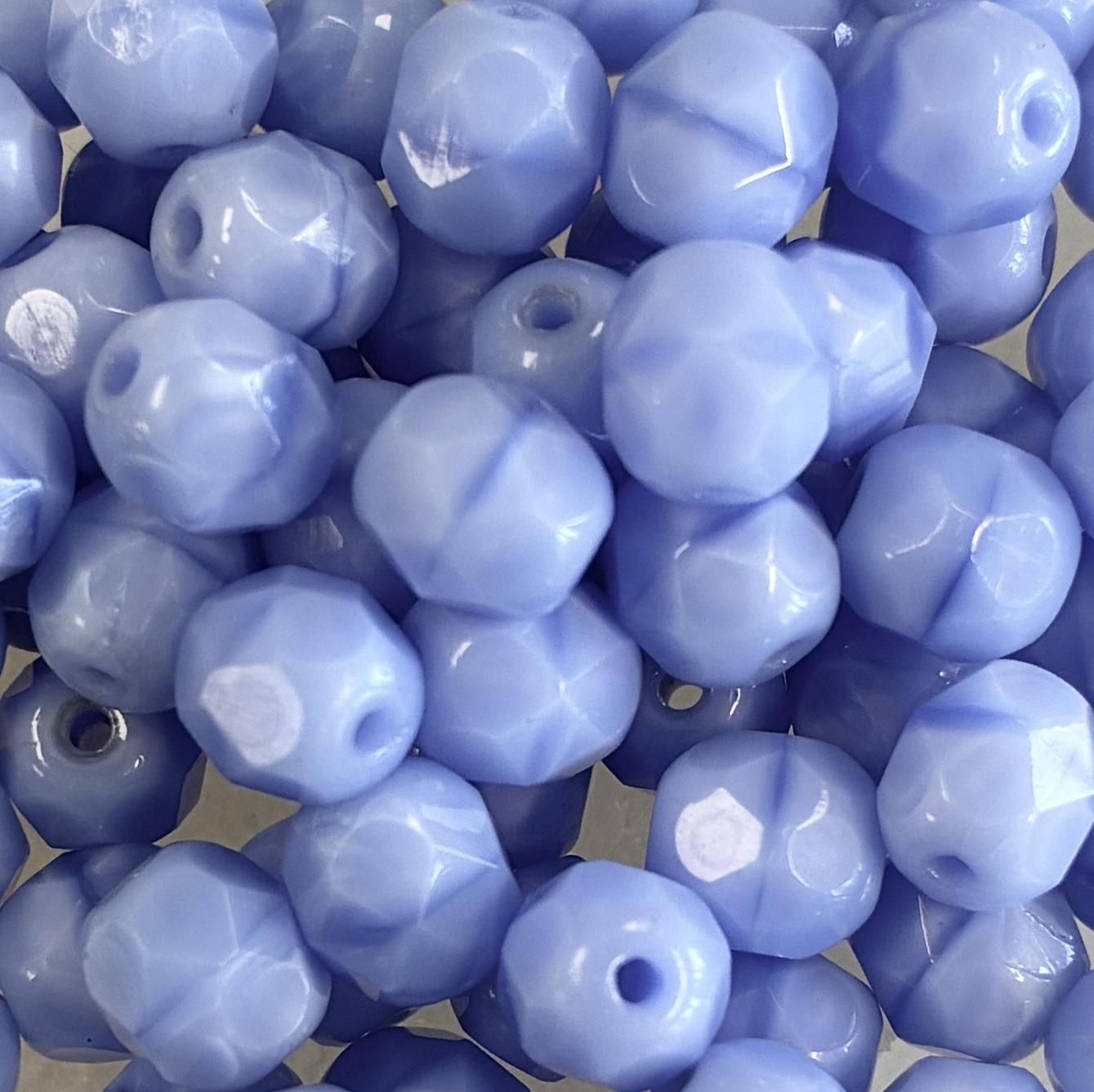 6MM Blue Satin Fire Polish Ball