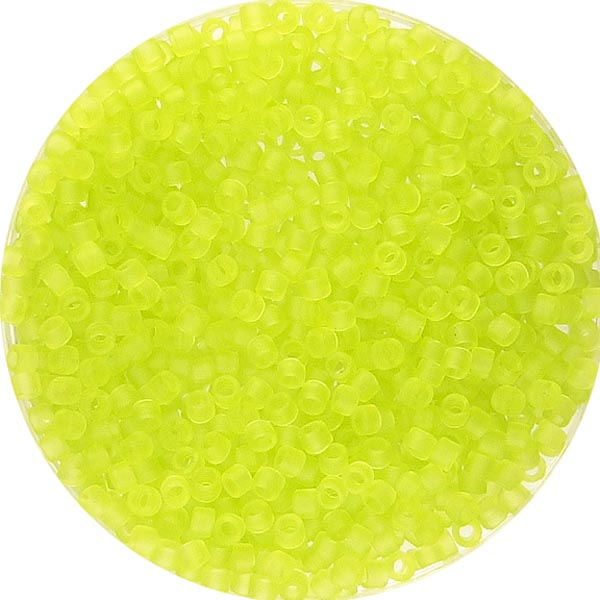 766 B Matte Transparent Neon Green 11/0 Miyuki Delica