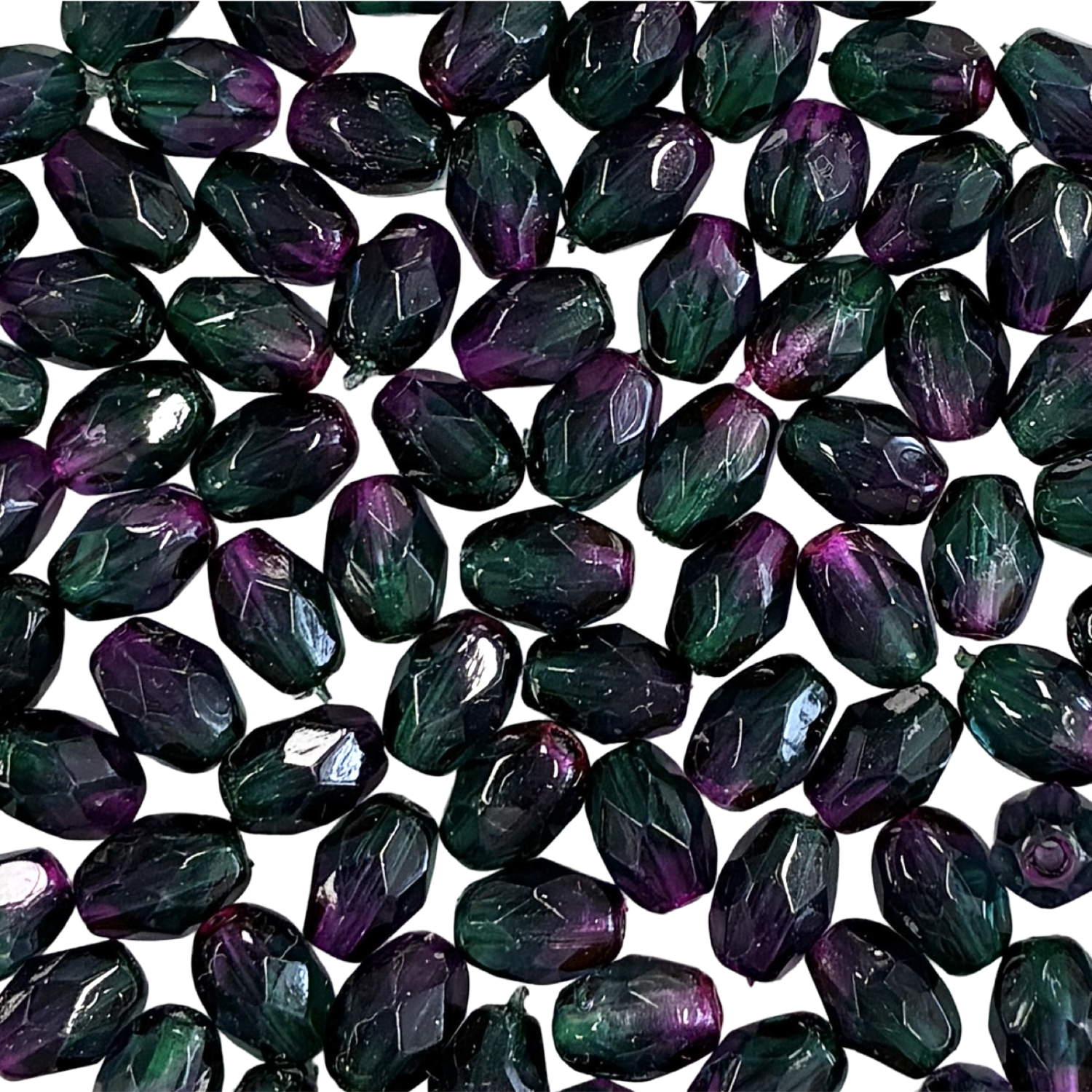 7X5MM Fuchsia with Emerald Fire Polish Oval