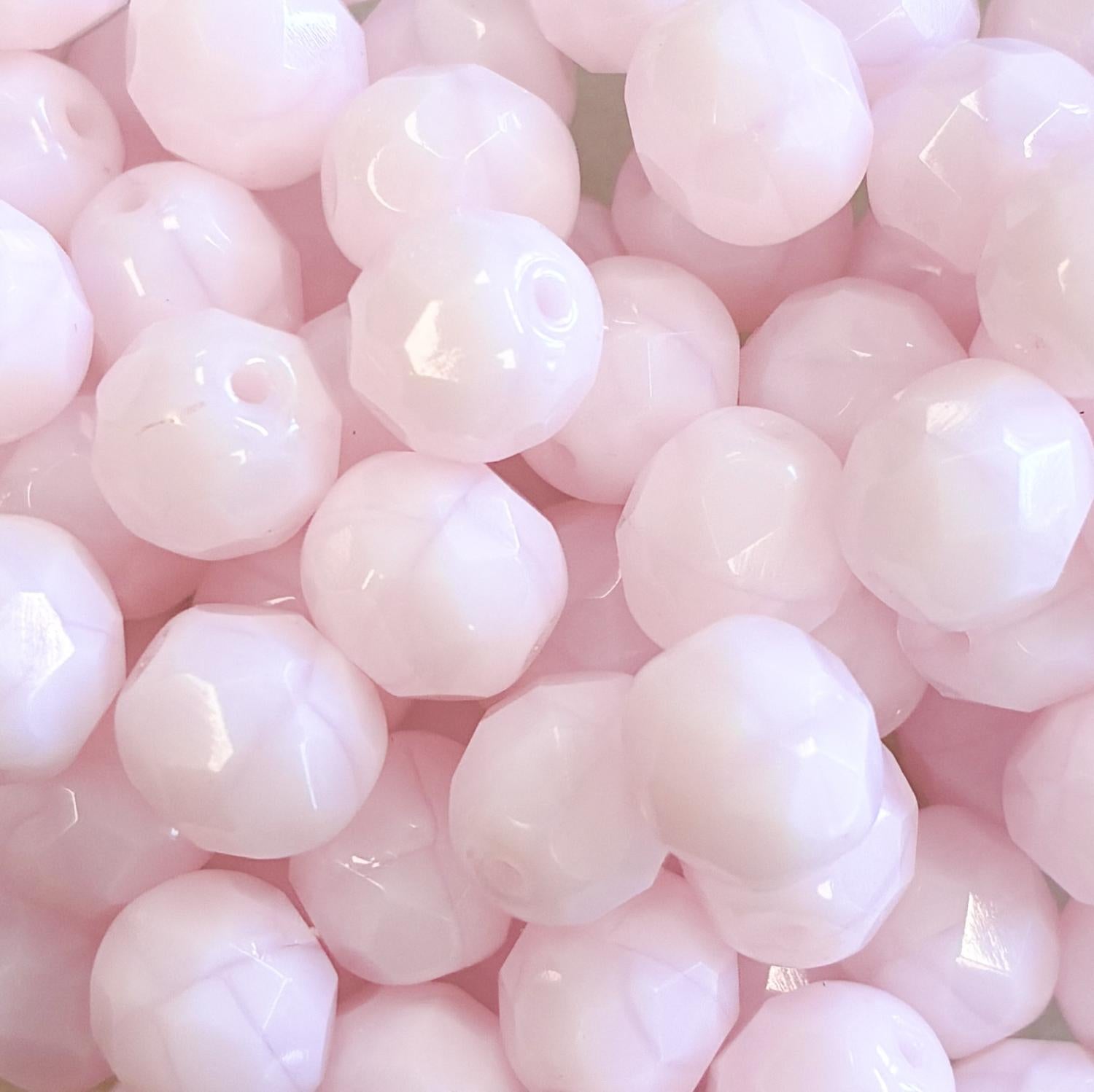 8MM Pale Pink Fire Polish Ball