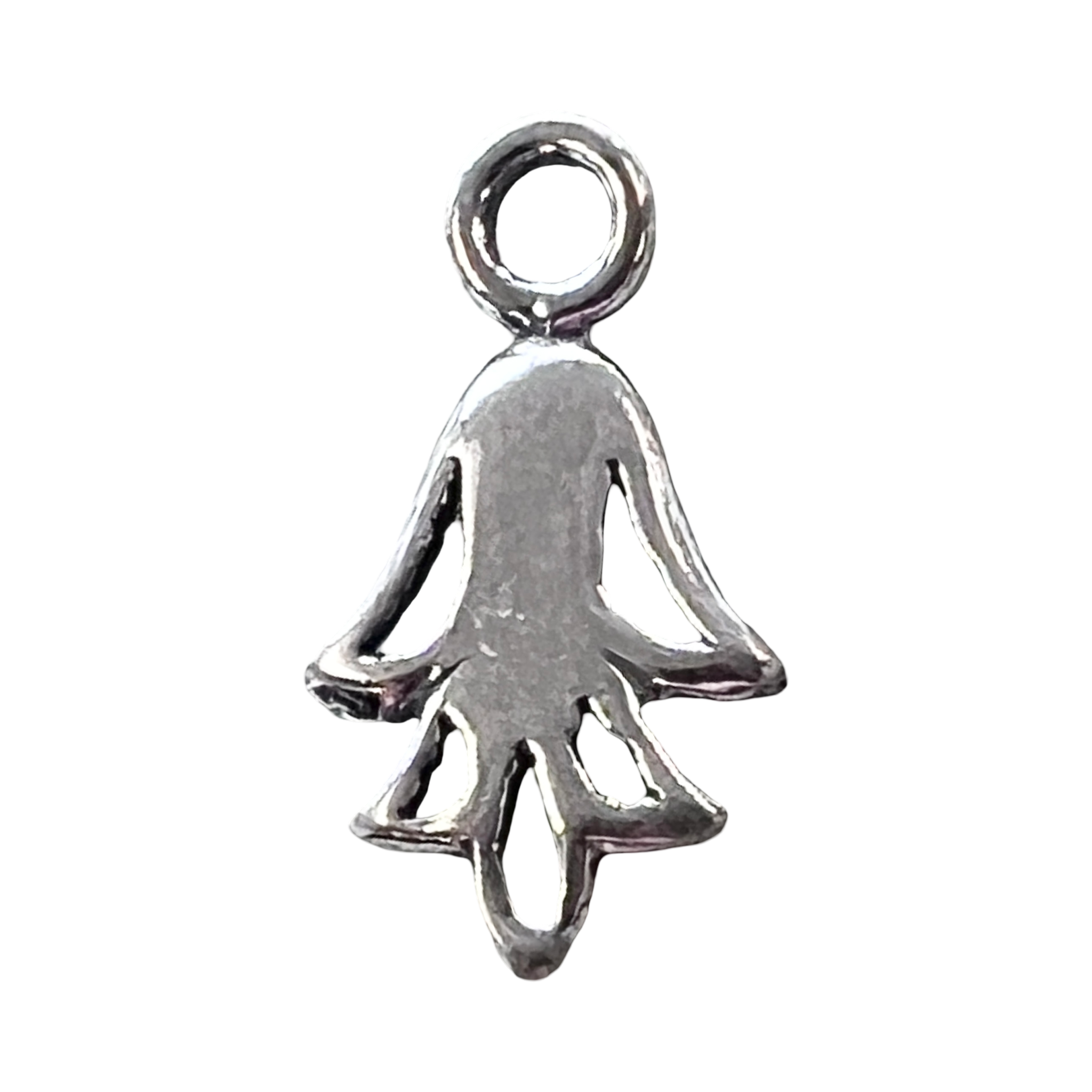 Antique Sterling Silver 15x8MM Lotus Blossom