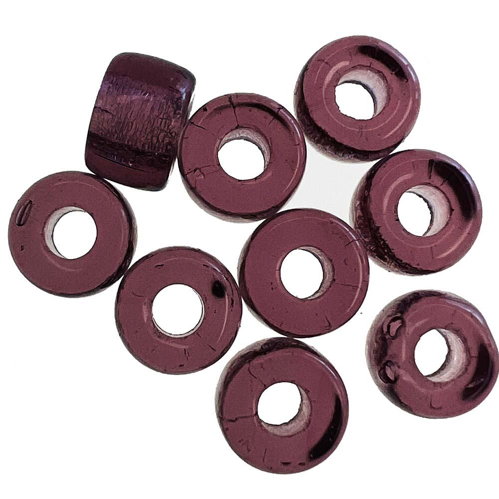 Amethyst 6x4MM Crow Style Roller Bead