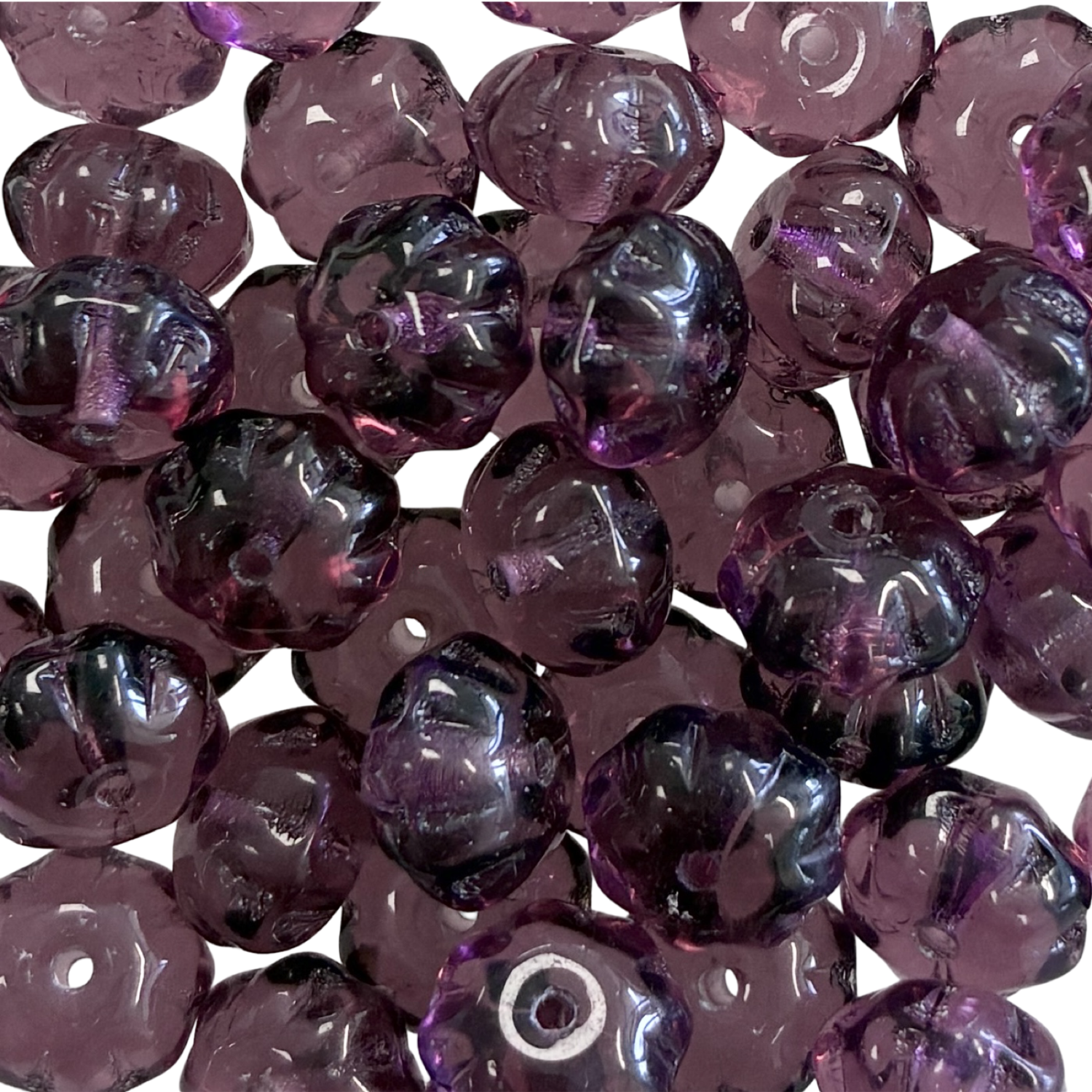 Amethyst 6x8MM Melon Rondelle