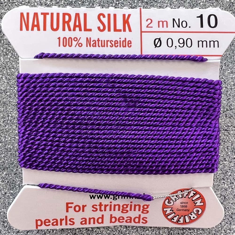 Amethyst Size 10 (.9MM) Griffin Silk Bead Cord With Flex Needle