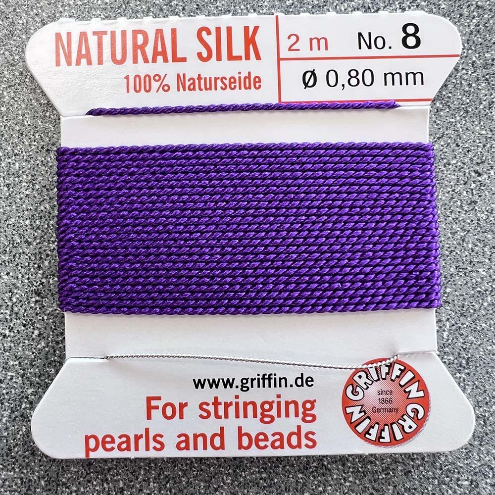 Amethyst Size 8 (.8MM) Griffin Silk Bead Cord With Flex Needle