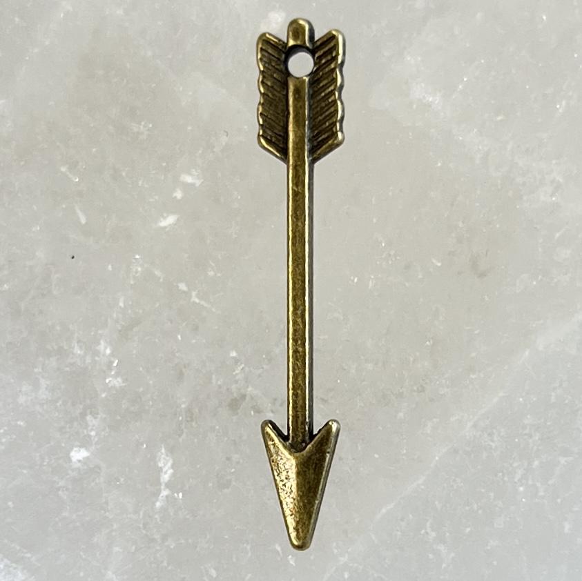 Antique Brass Plate 30x5MM Arrow