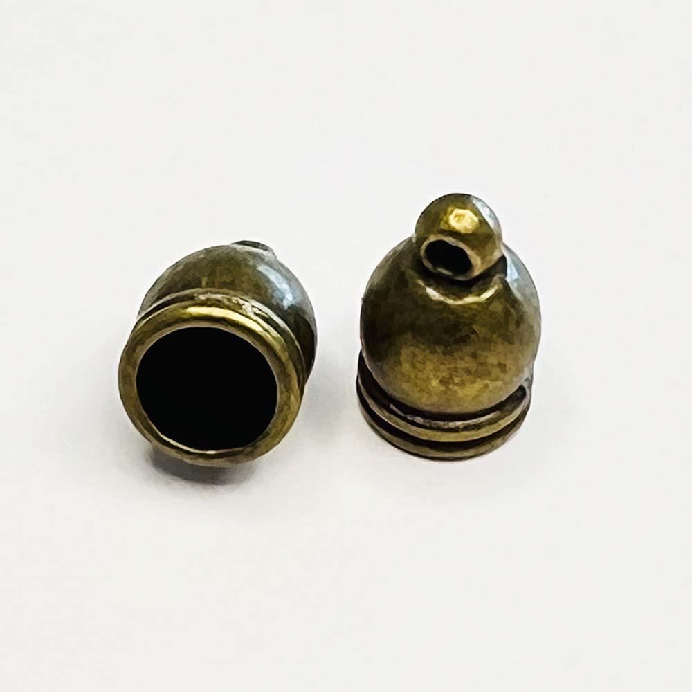 Antique Brass Plate Cord End Cap For 6MM Cord