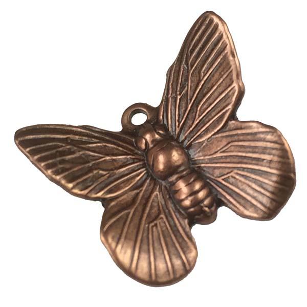 Antique Copper Plate 17x15MM Butterfly