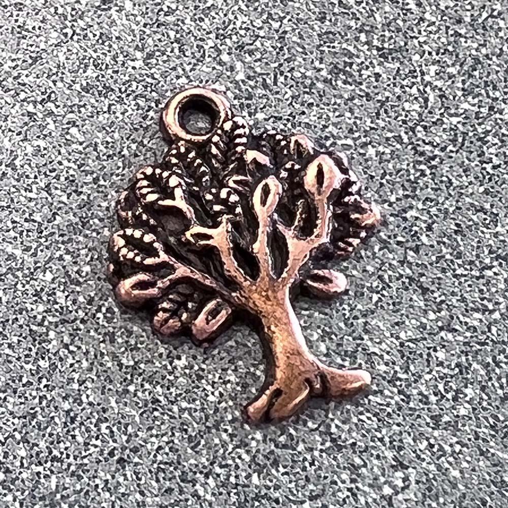 Antique Copper Plate 21x16MM Tree