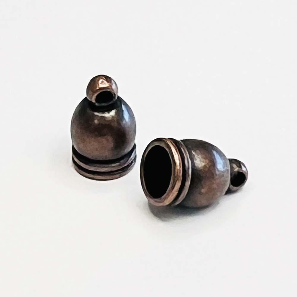Antique Copper Plate Cord End Cap For 6MM Cord
