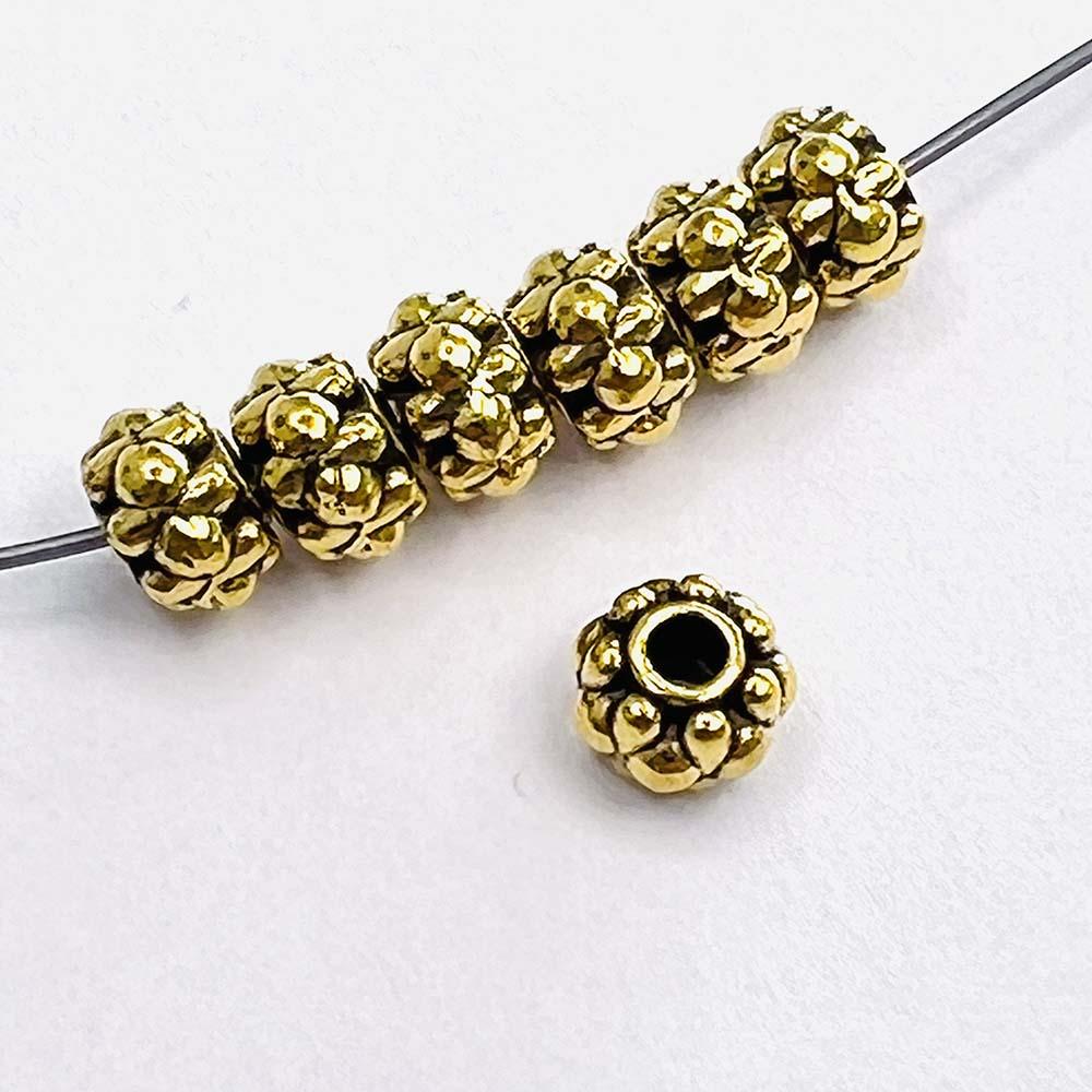 Antique Gold Plate 4x6.5MM Rondelle