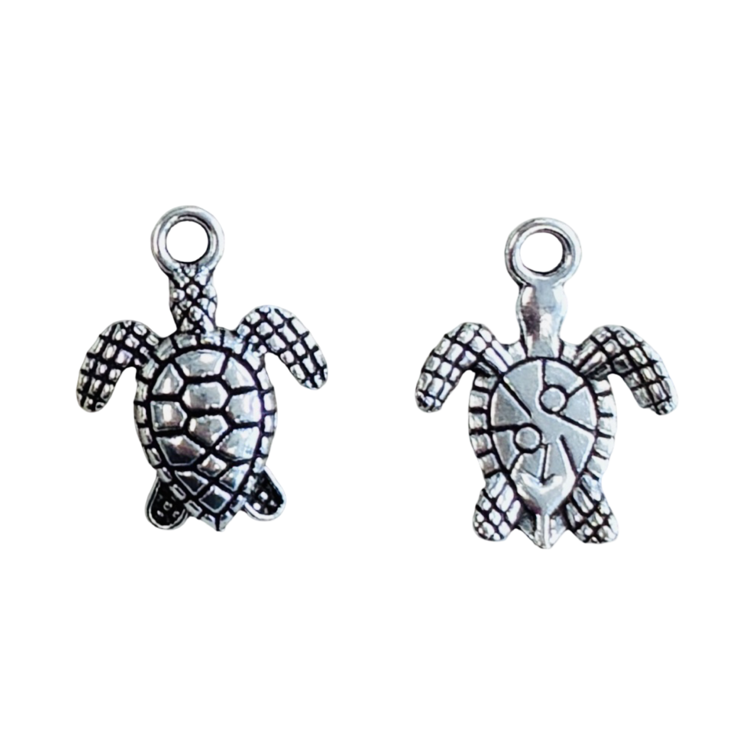 Antique Silver Plate 16x12MM Turtle