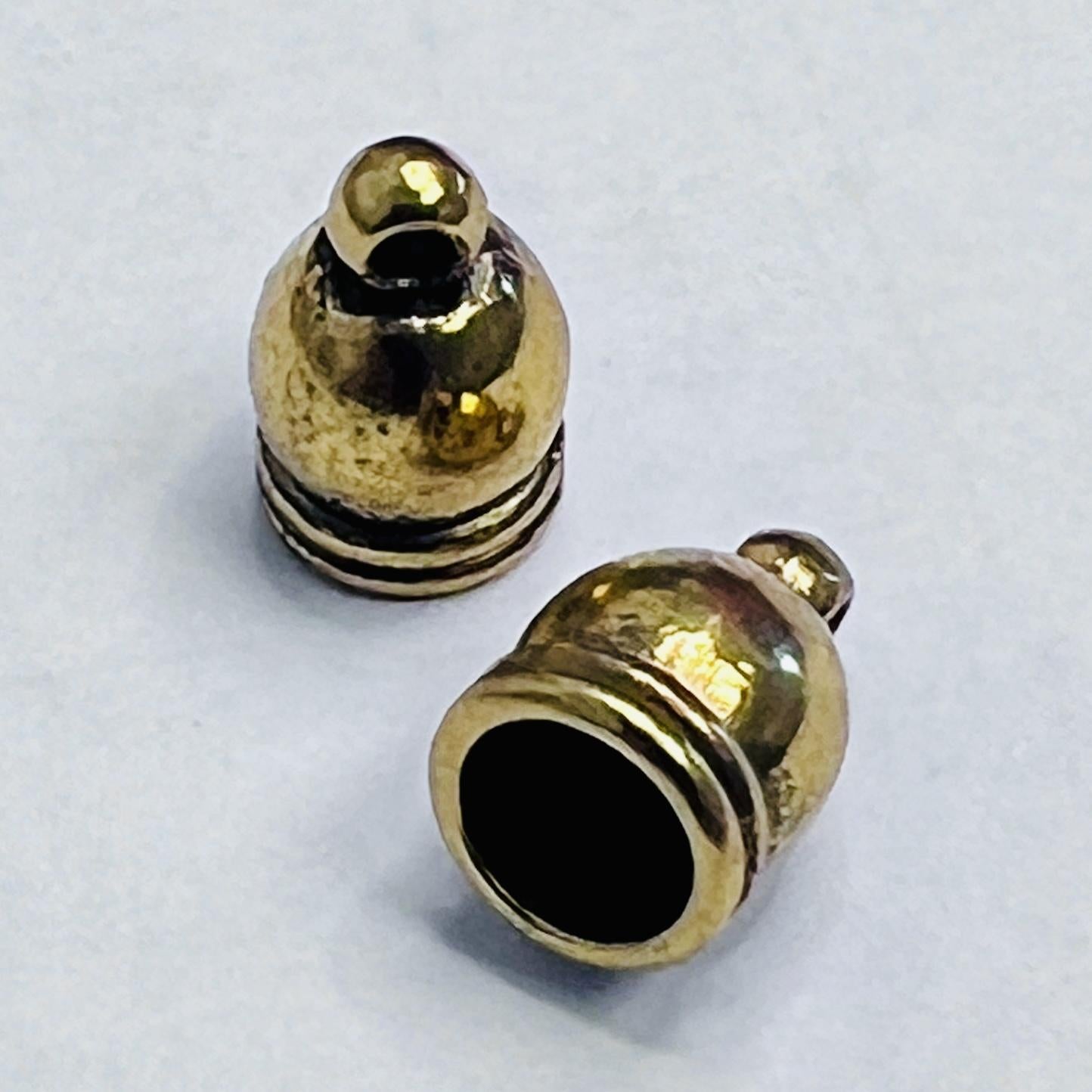 Antique Gold Plate Cord End Cap For 6MM Cord