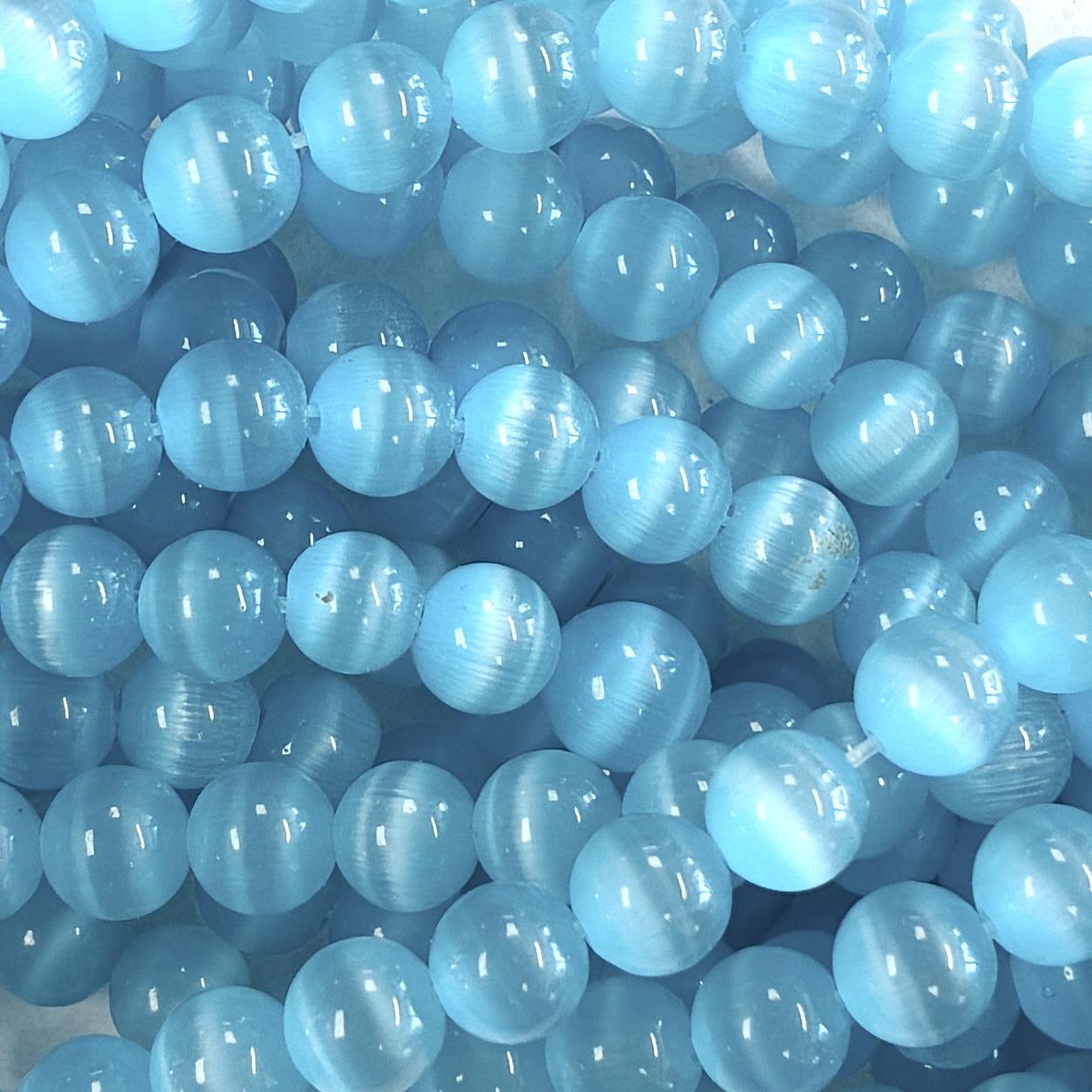 Aqua 6MM Cat Eye Ball