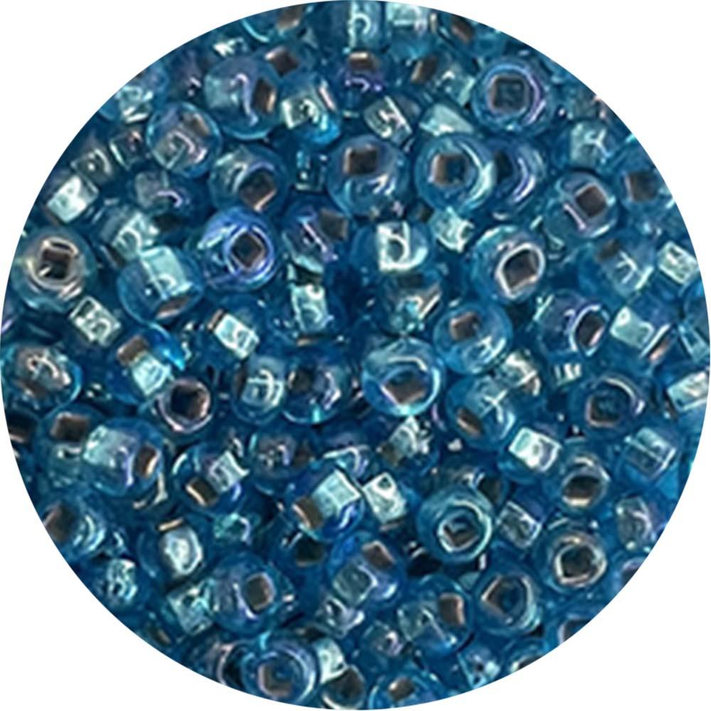 Aqua AB Silver Lined 6/0 Seed Bead