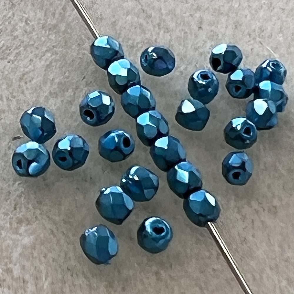 Aqua Pearl 3MM Fire Polish Ball