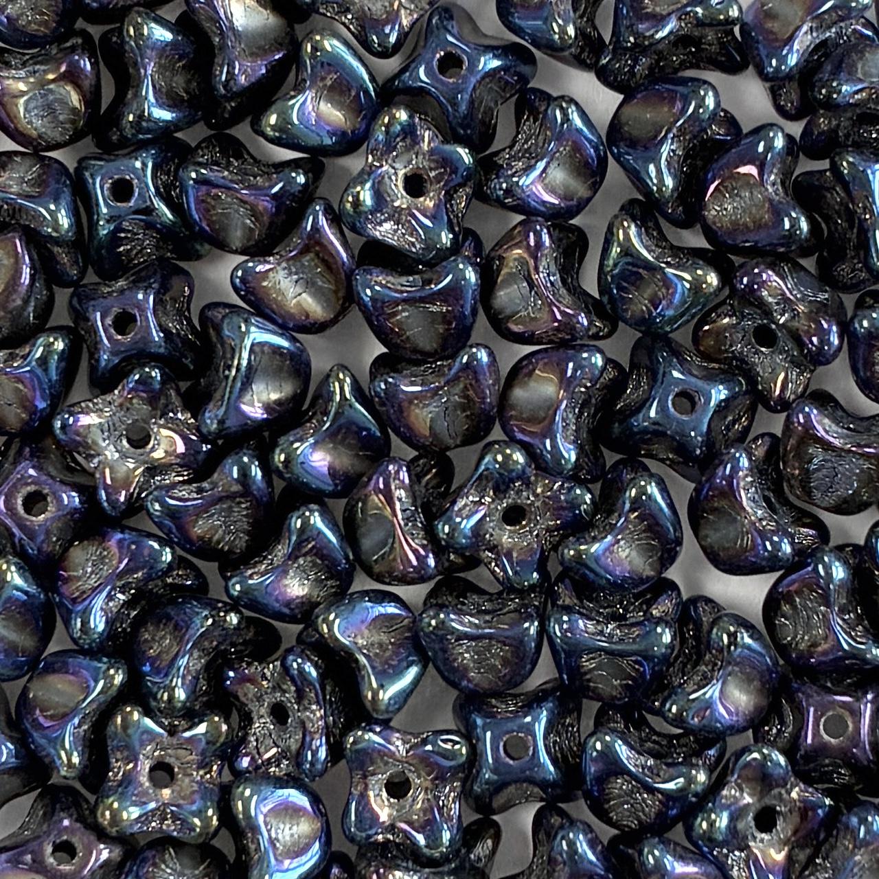 Blue Iris 5MM 4 Lobe Flower Blossom