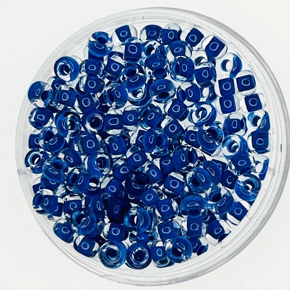 Blue Lined Crystal 8/0 Seed Bead