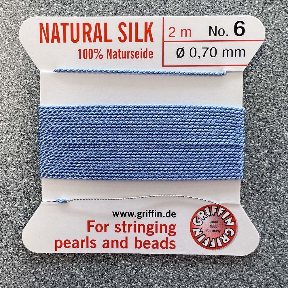 Blue Size 6 (.7mm) Griffin Silk Cord With Flex Needle