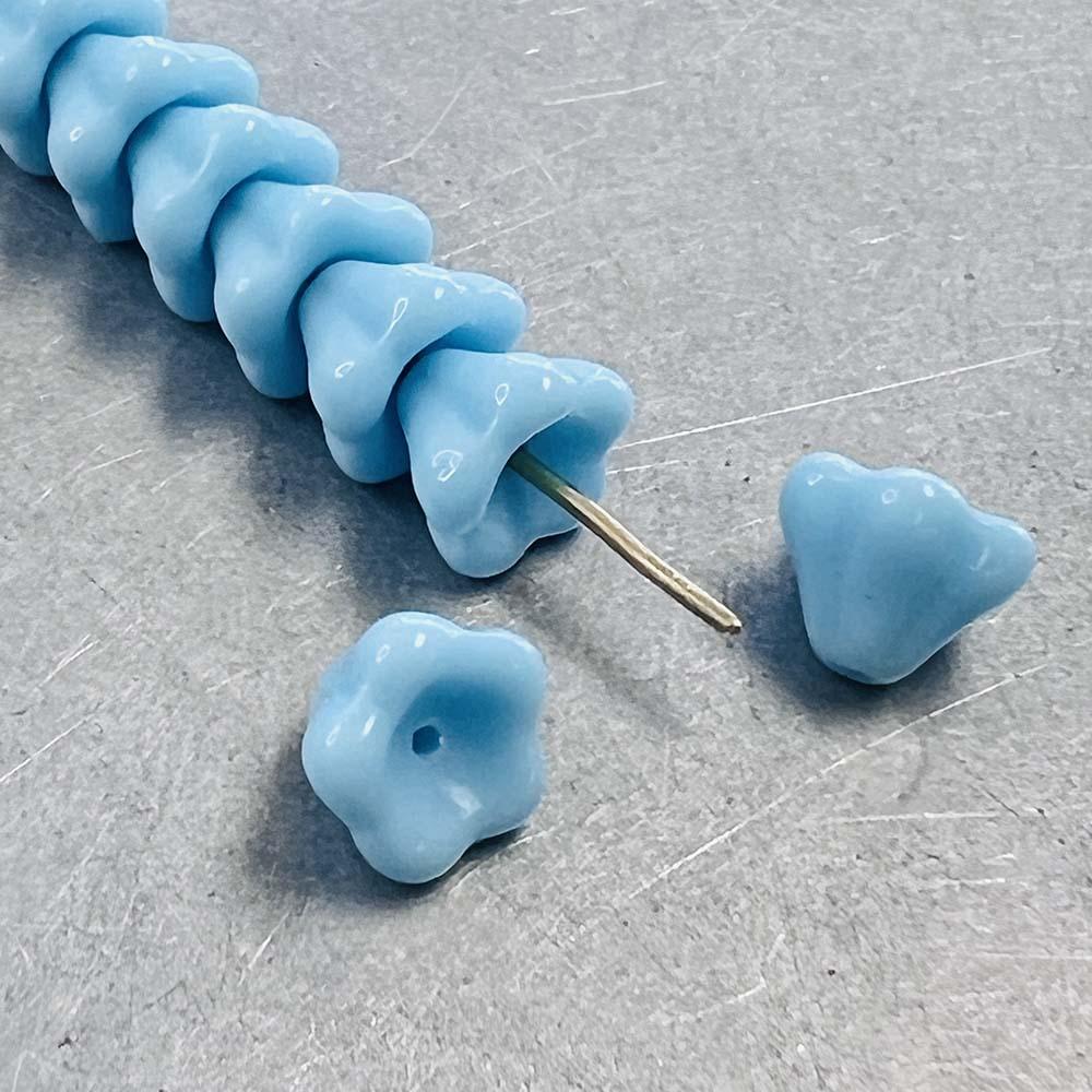 Blue Turquoise 8x6MM Bell Flower