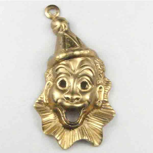 Brass 25x15MM Stamped Clown