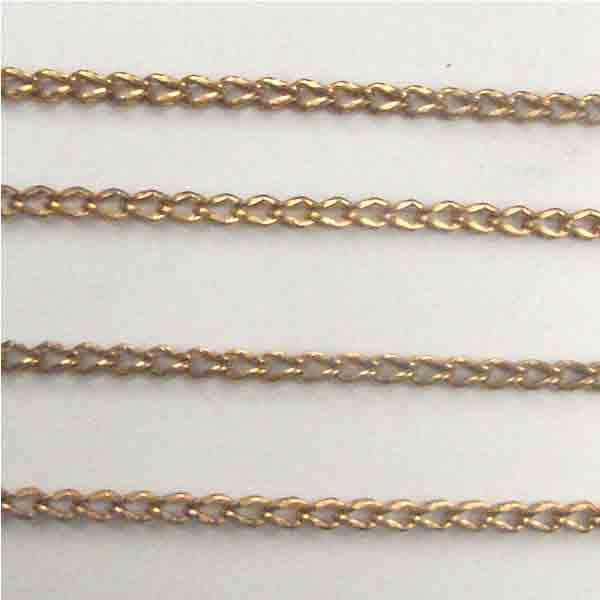 Brass 4x2MM Looped Square Chain