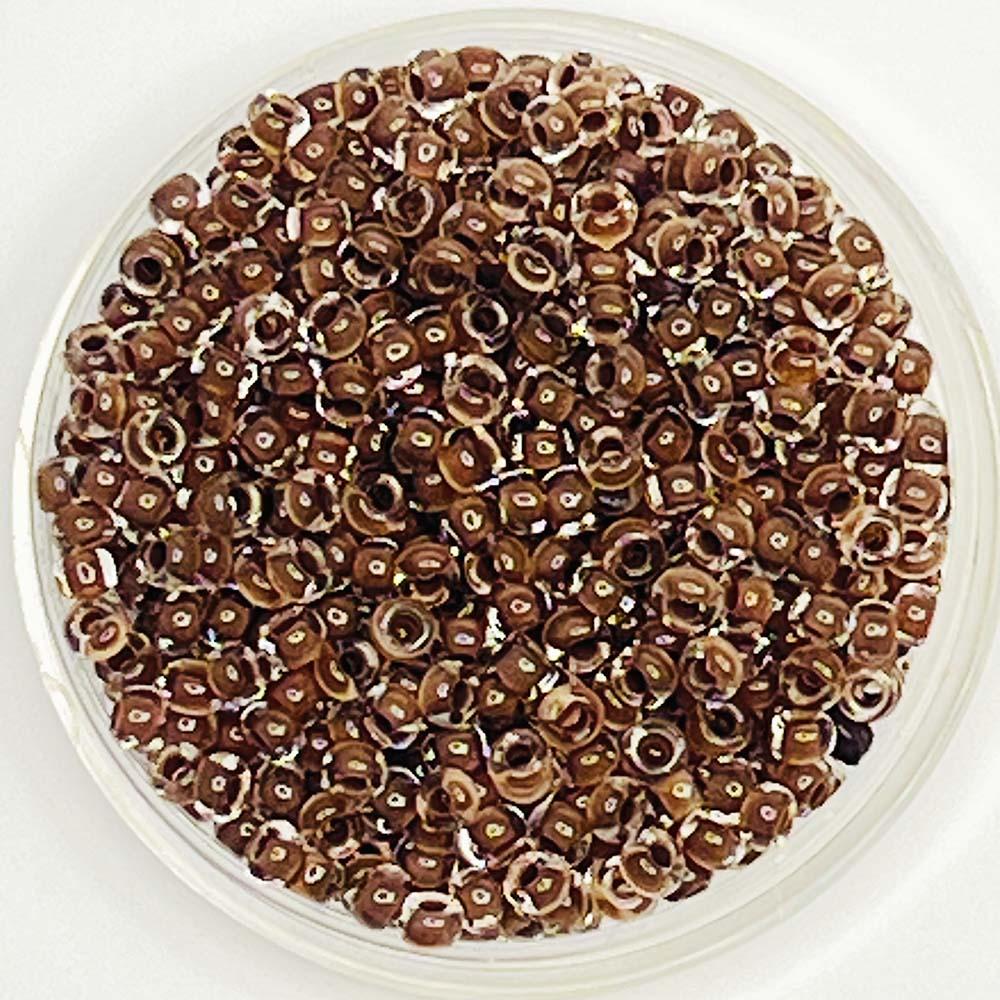 Brown Lined Crystal 11/0 Seed Bead