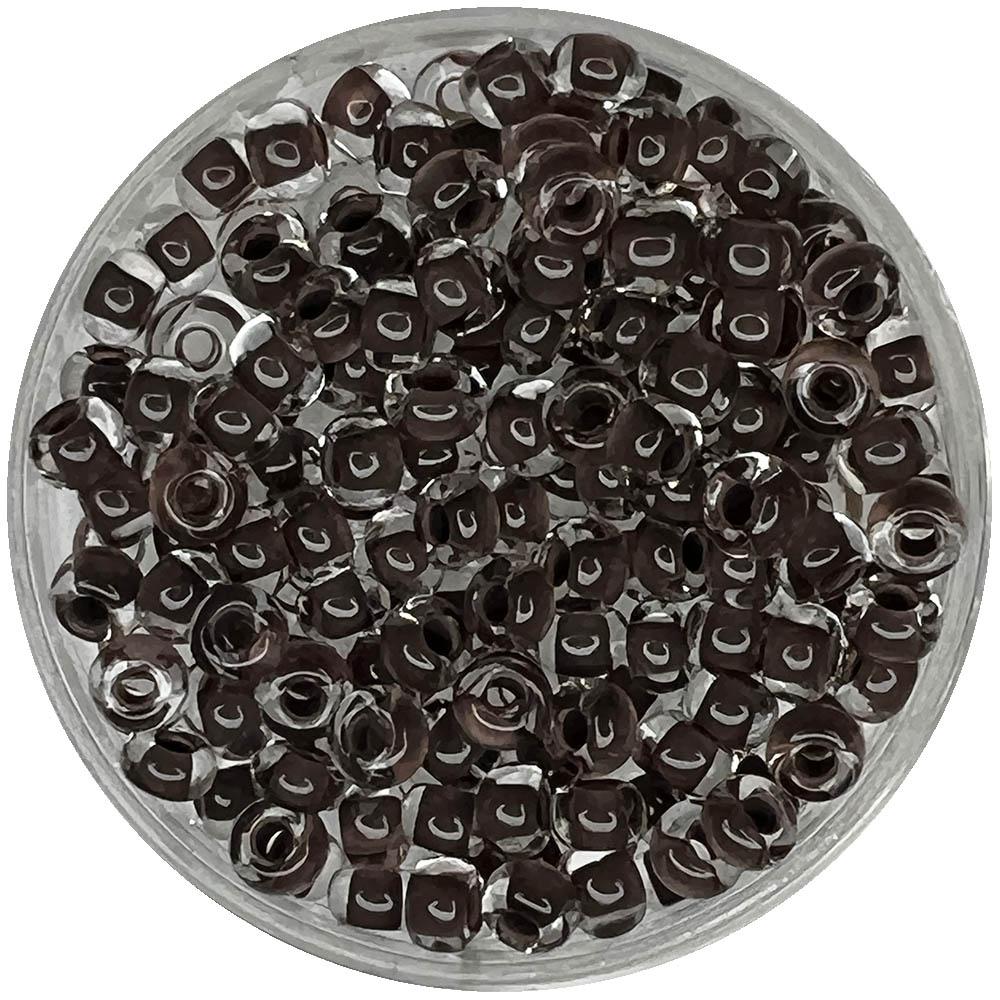 Brown Lined Crystal 8/0 Seed Bead