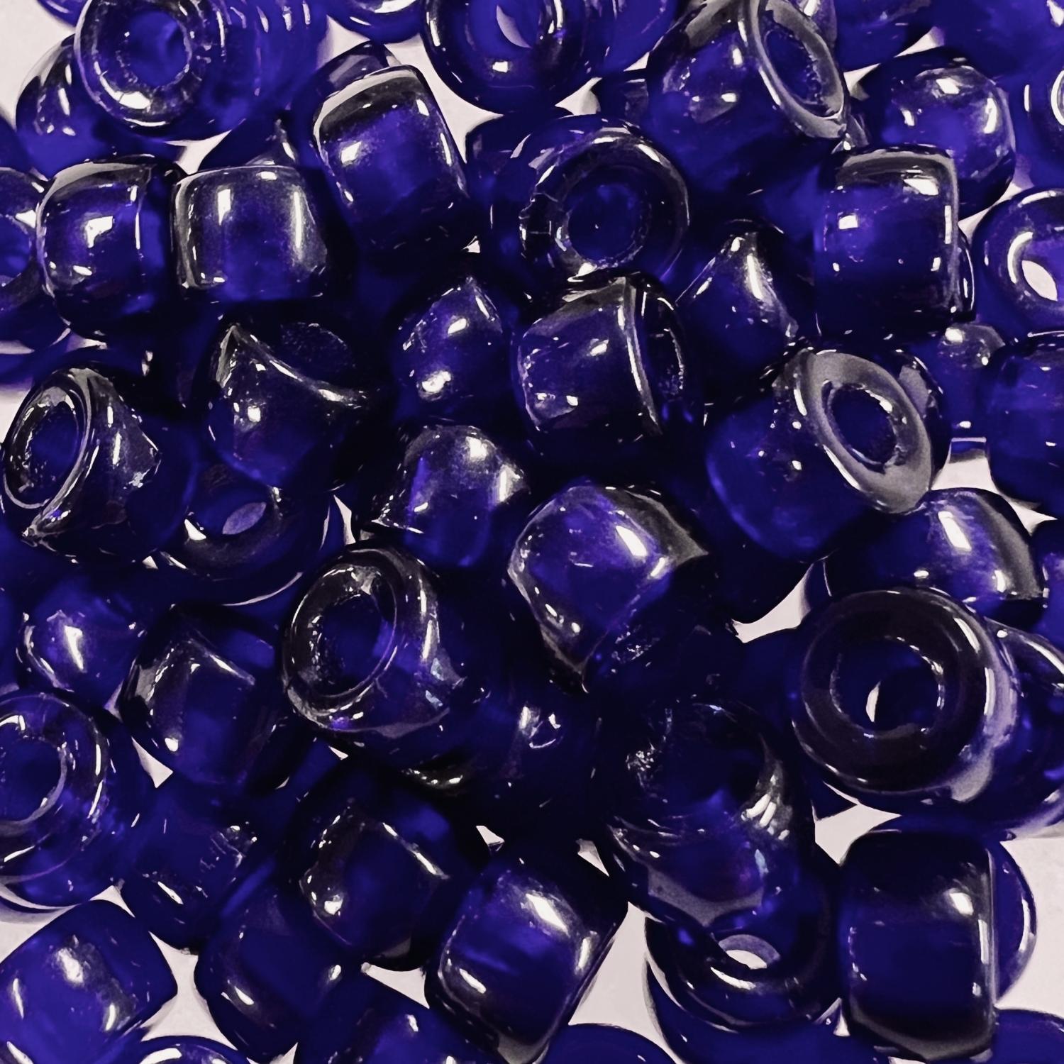 Cobalt 6x4MM Crow Style Roller Bead