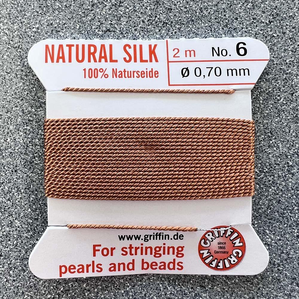 Cornelian Size 6 (.7mm) Griffin Silk Cord With Flex Needle