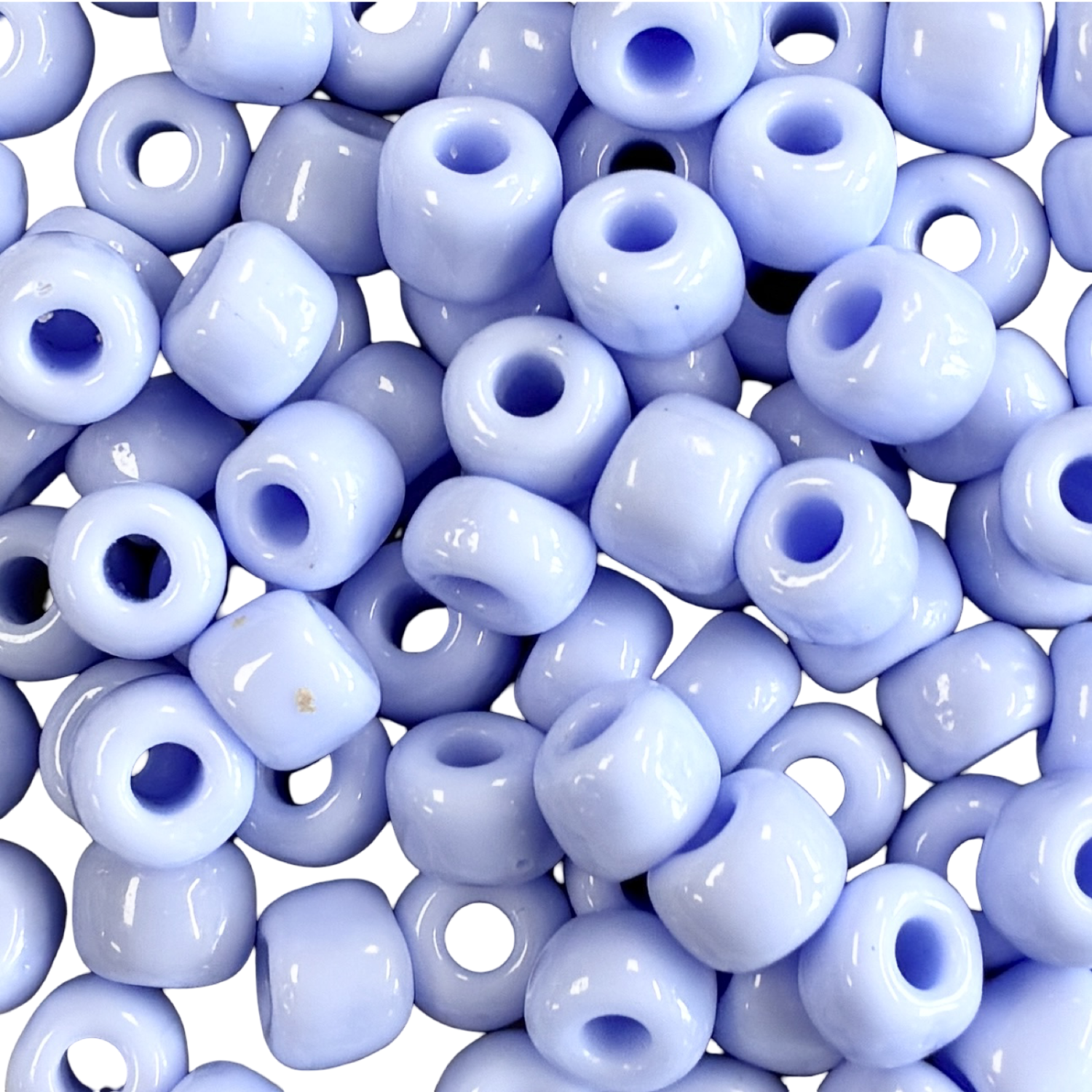 Crow Pale Blue 7MM Vintage French Crow Bead