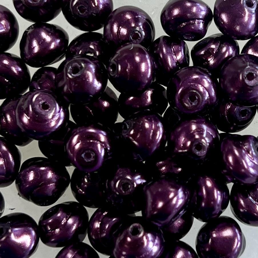 Dark Purple 8MM Baroque Pearl