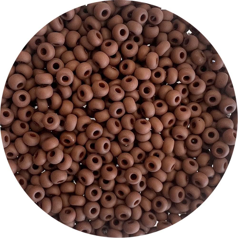 Matte Brown 8/0 Seed Bead