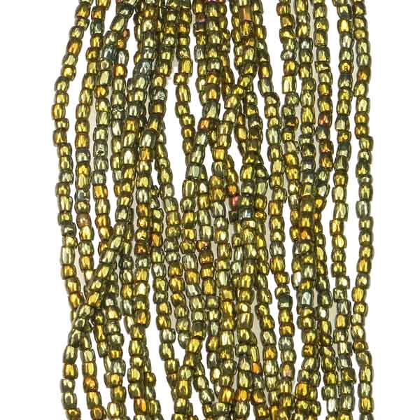 Gold Iris 12/0 3 Cut Seed Bead