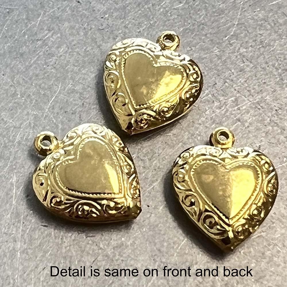 Gold Plate 11MM Hollow Heart