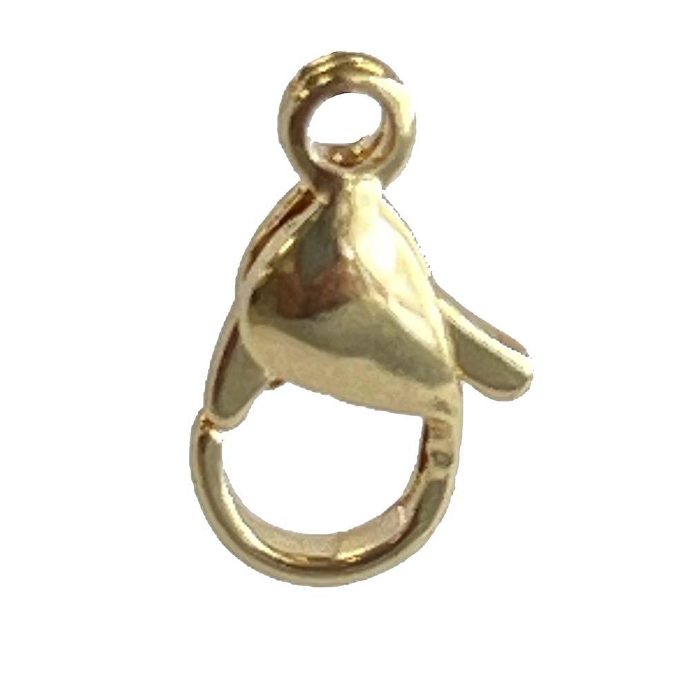 Gold Plate 12x7MM Lobster Claw Clasp