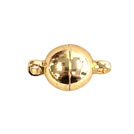 Gold Plate 14x8MM Magnetic Ball Clasp