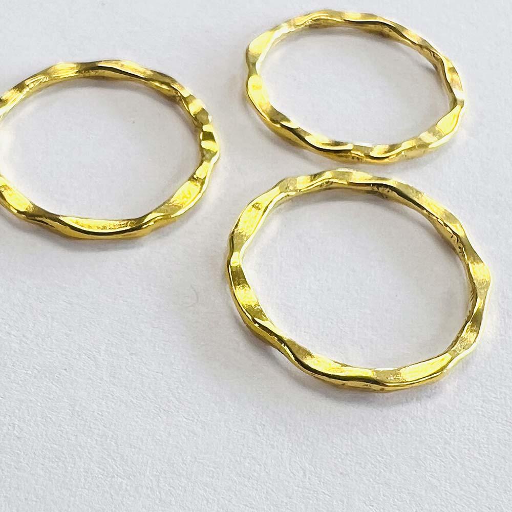 Gold Plate 22MM Wavy Ring