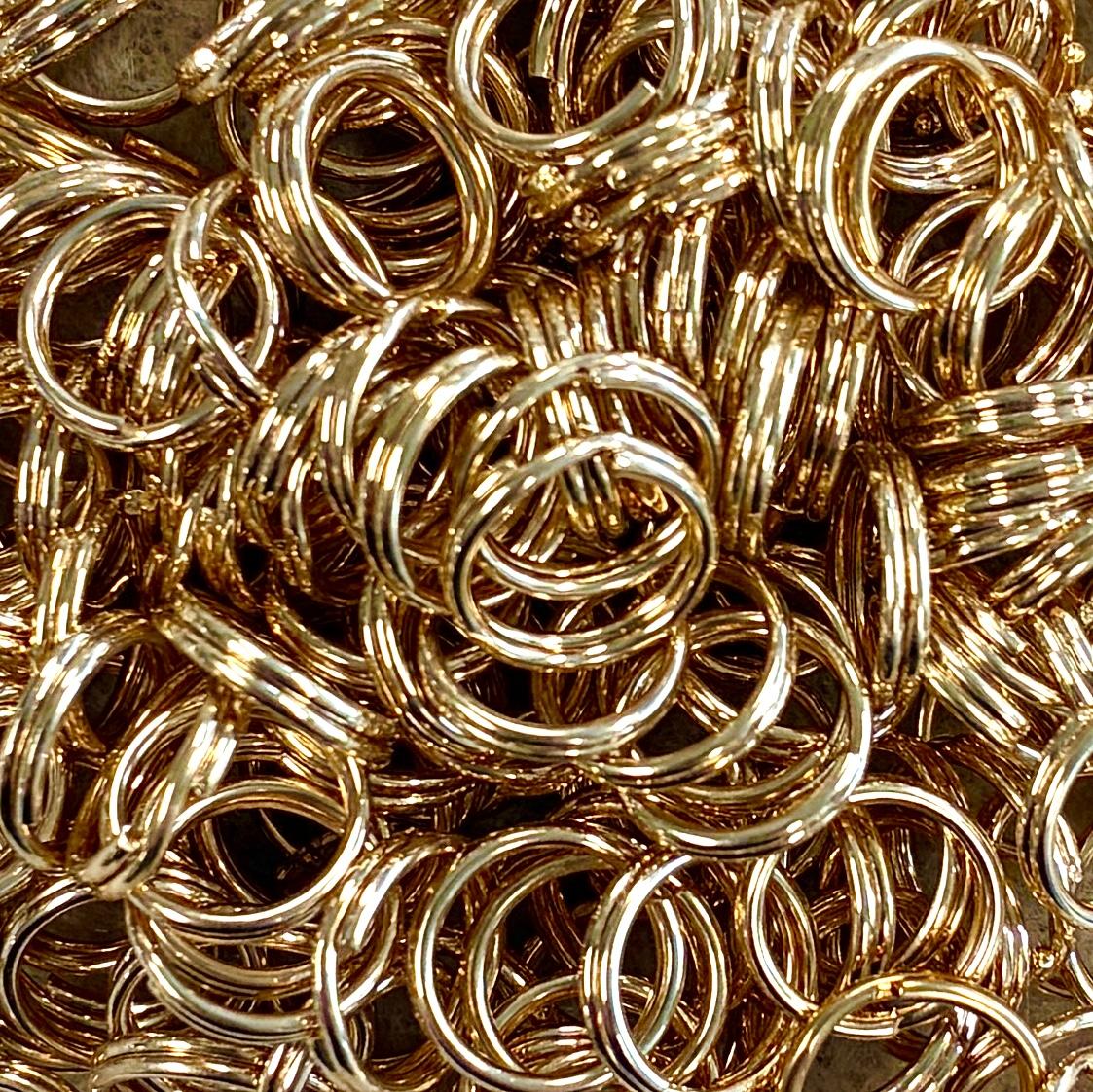 Gold Plate 9MM Round Split Ring