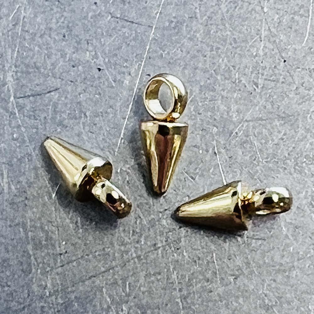 Gold Plate Stainless Steel 18x6MM Spike
