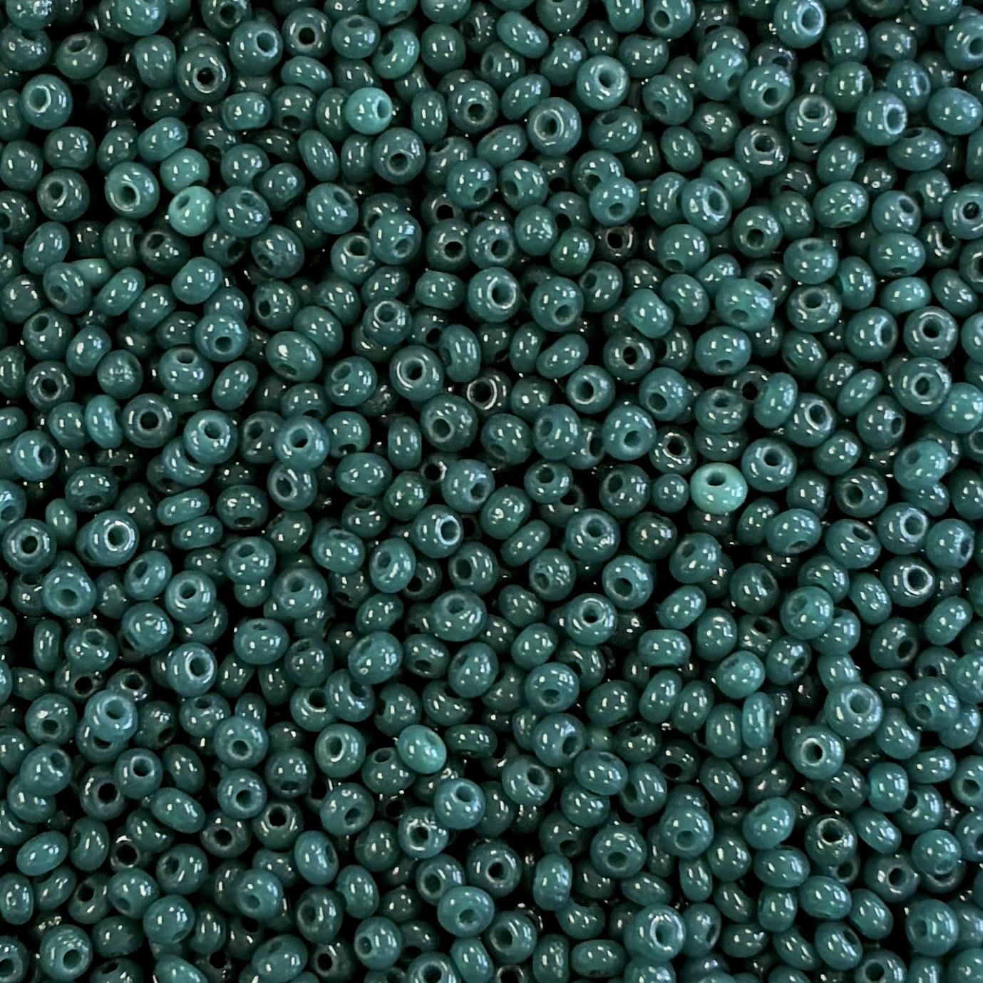 Greasy Green 11/0 Vintage Seed Bead
