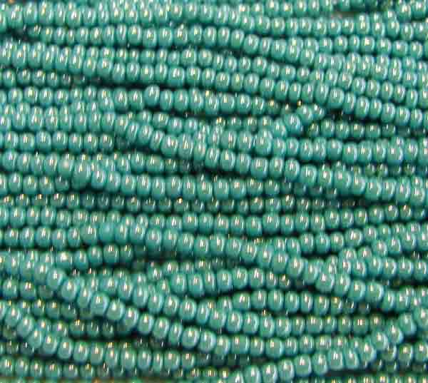 Green Turquoise Pearl 11/0 Seed Bead