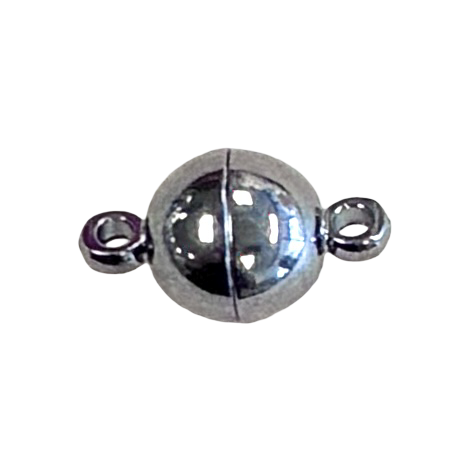 GunmetalPlate 14x8MM Magnetic Ball Clasp