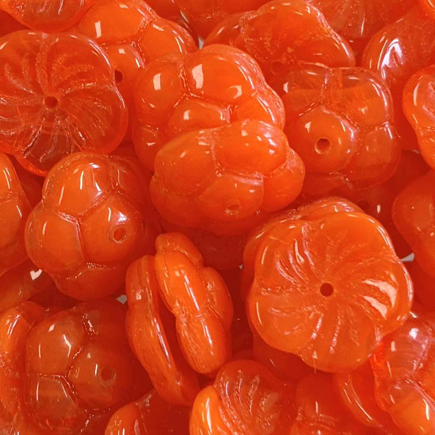 Hyacinth Orange Opal 11.5x4.5MM Flower Blossom