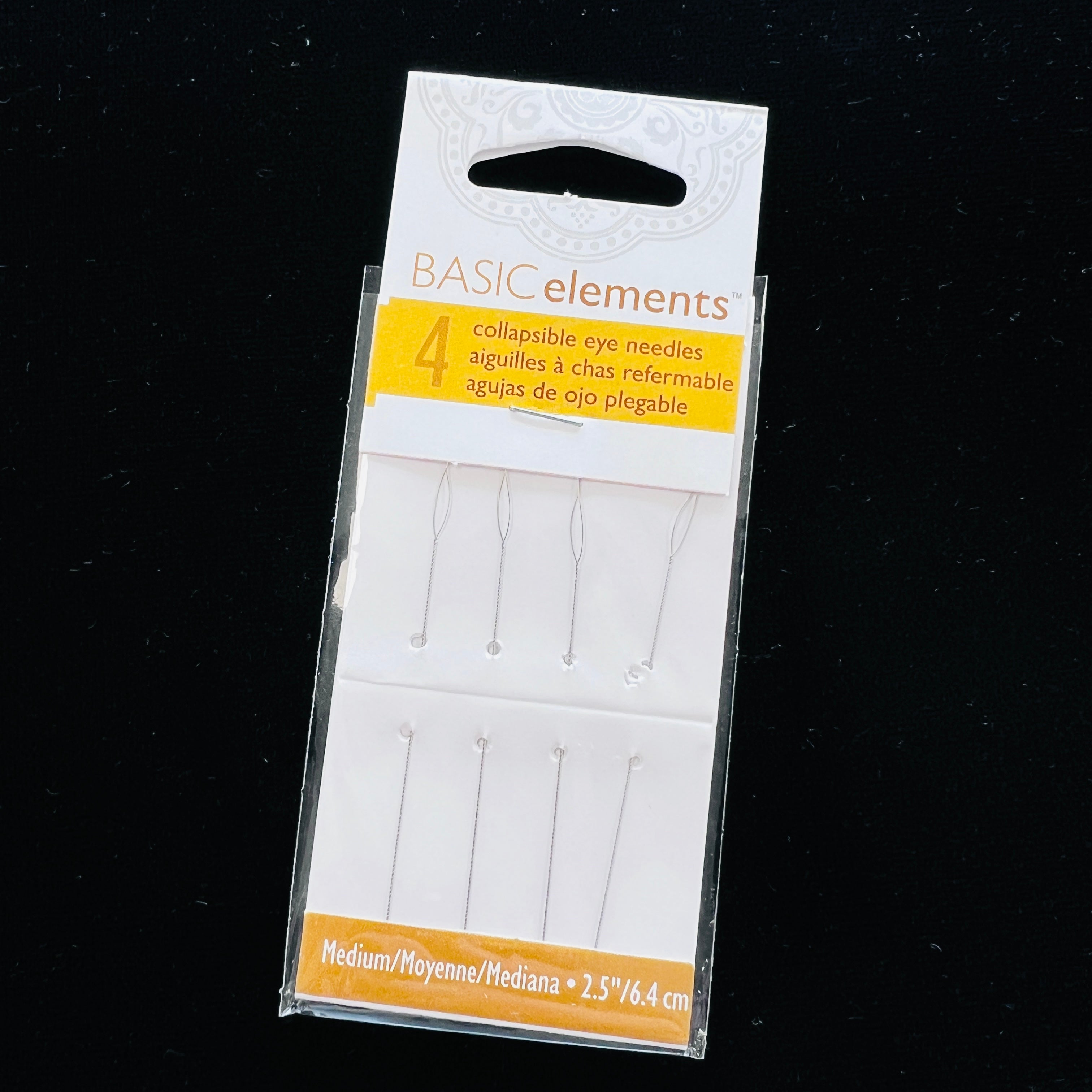 Medium 2.5"  Collapsible Eye Needle 4-pack